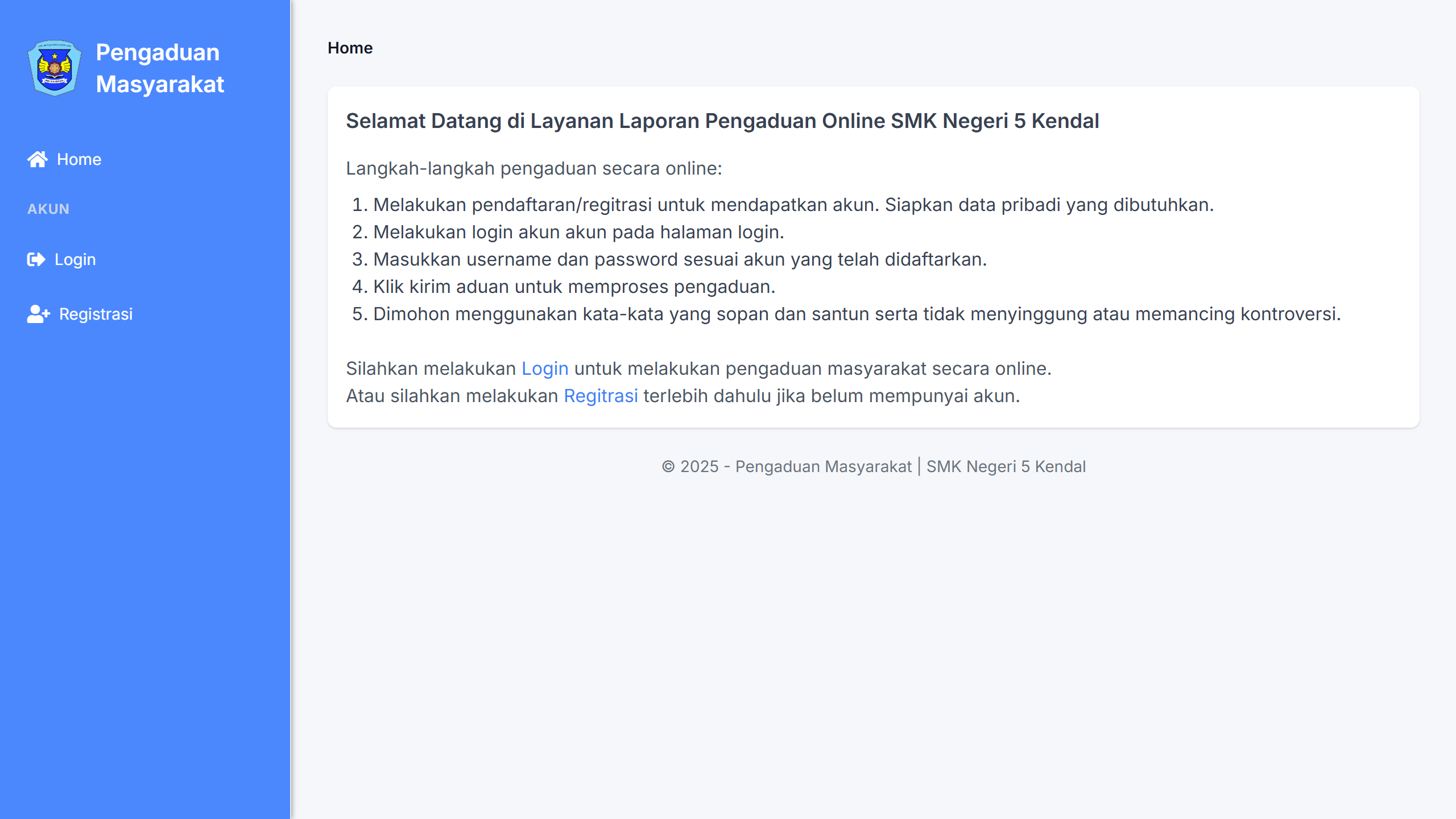 Aplikasi Pengaduan